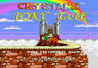 Crystal's Pony Tale (USA) Title Screen